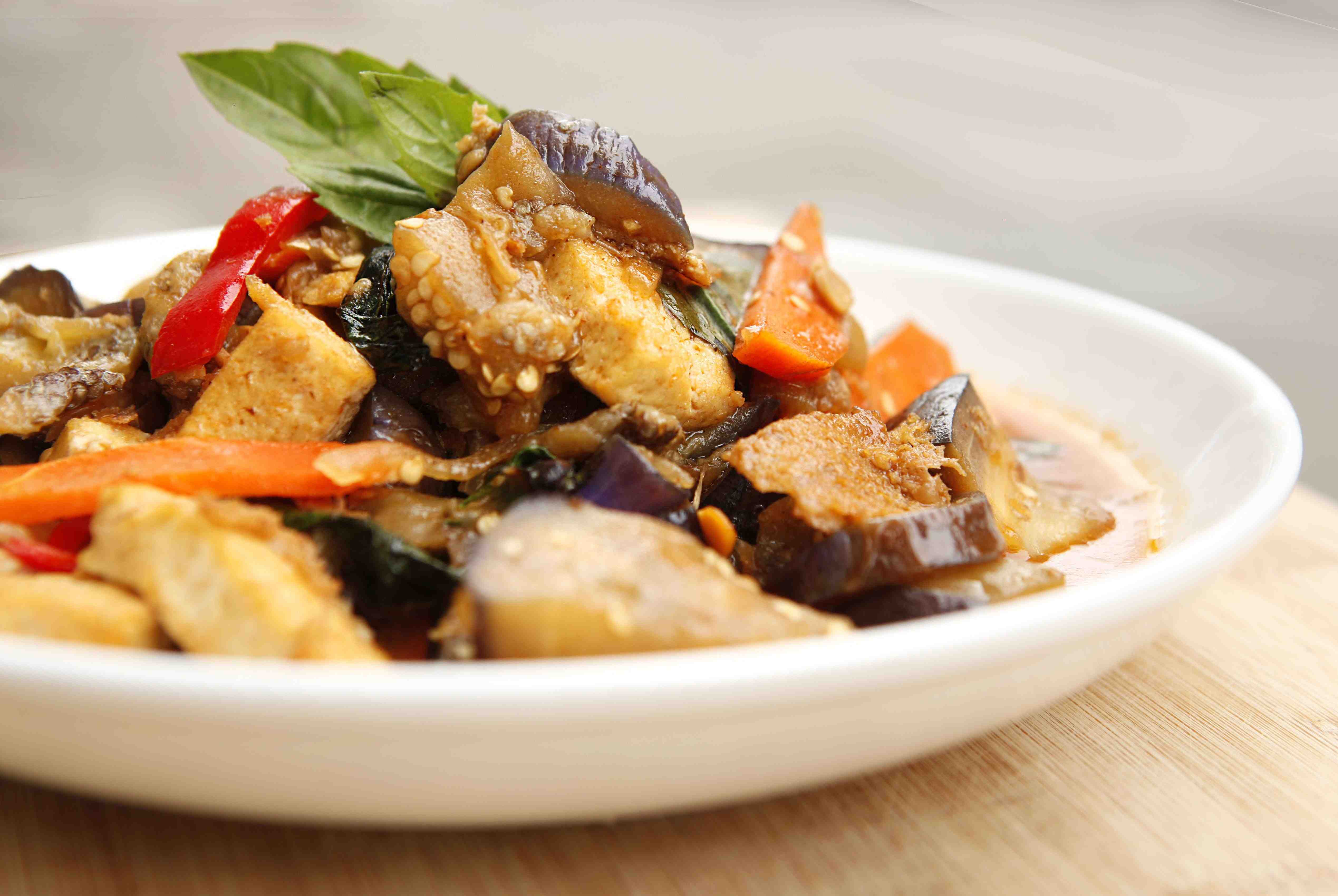 Stir Fried Eggplant, ...